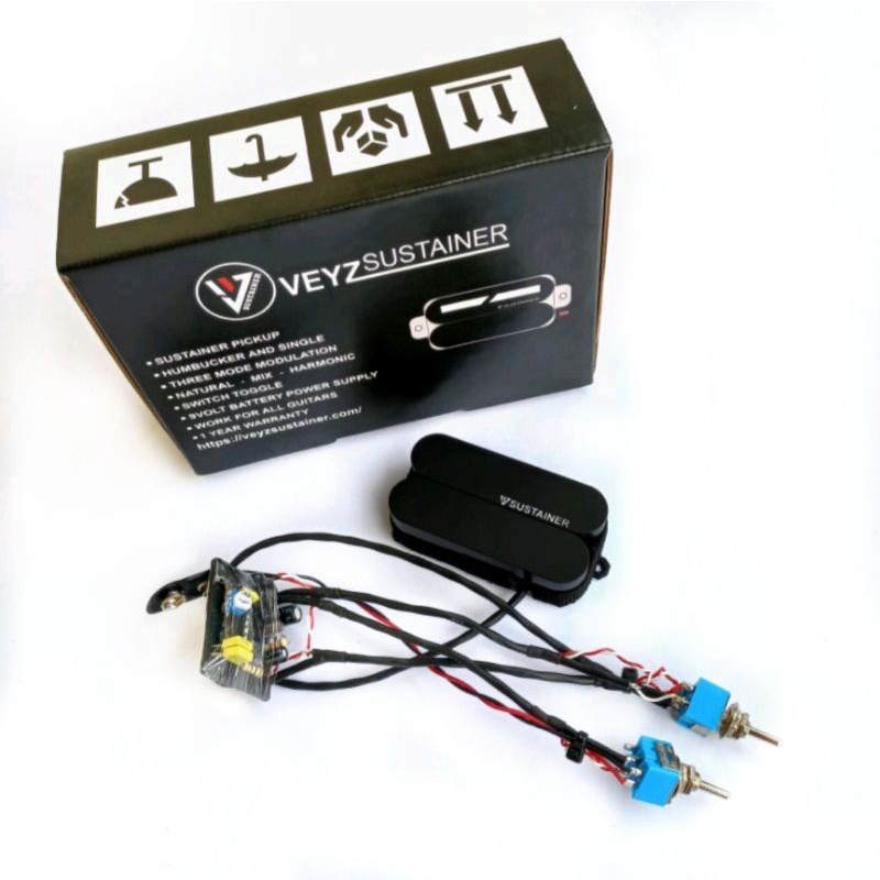 SUSTAINER PICKUP GUITAR HUMBUCKER MODEL FLAT/DOBLE FLAT 3 MODE, COCOK UNTUK SEMUA GITAR LISTRIK || P
