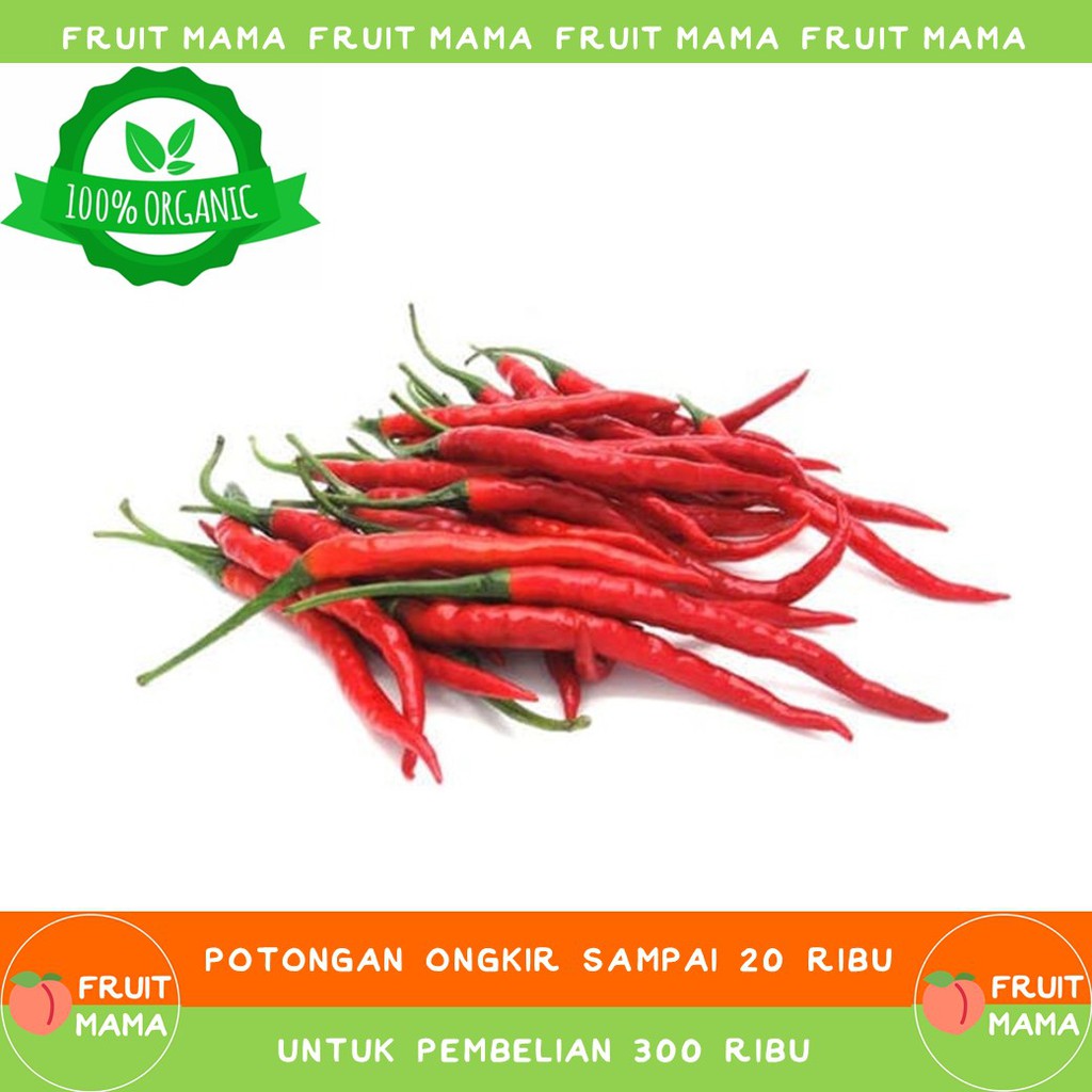 

CABE KERITING Organik 200 Gram| Fruit Mama | Buah Impor & Sayur Organik