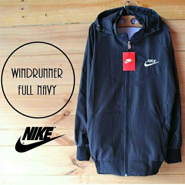 JAKET PARASUT NIKE NAVY BIRU DONGKER / JAKET RUNNING PRIA WANITA