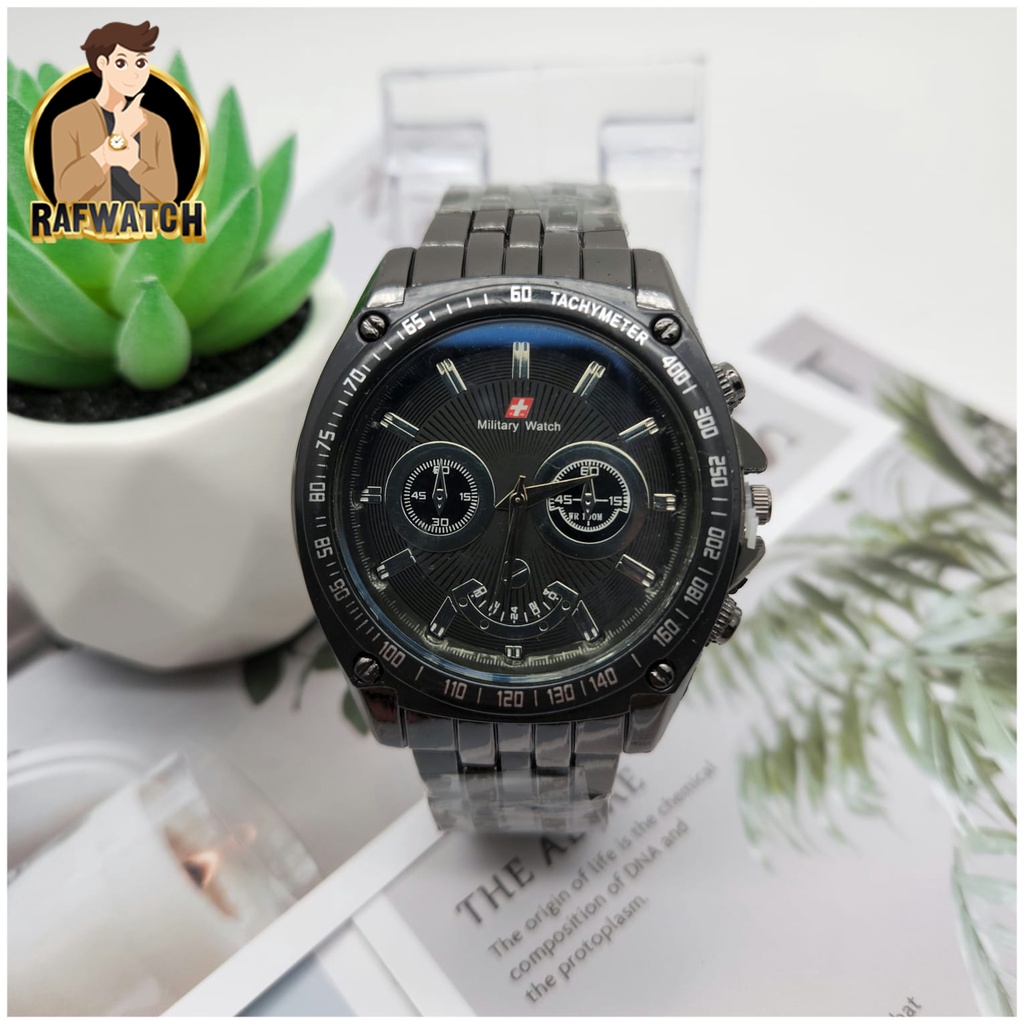 COD ✅Jam Tangan Pria Rantai Sport Fashion Sporty Casual Strap Stainless Steel Murah Grosir SAS101