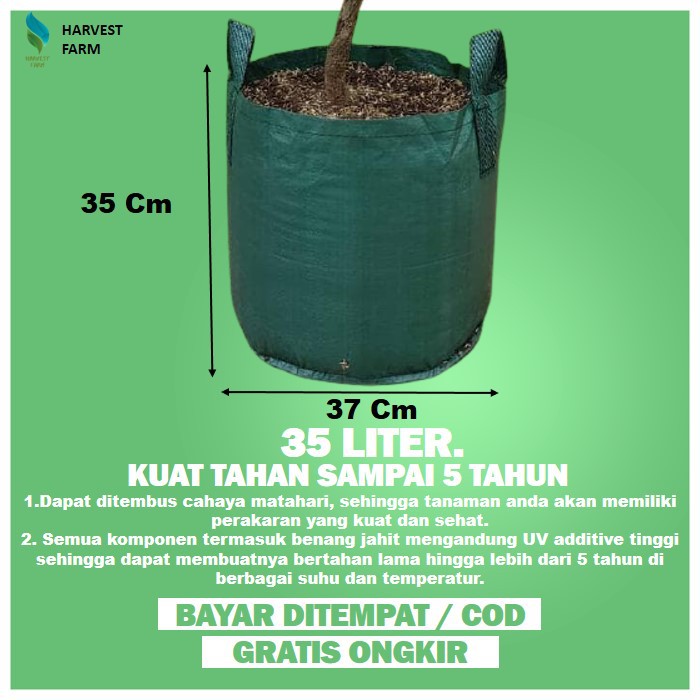 Pot Tanaman Planter Bag Pot Besar Pot Bunga Besar PlanterBag Polybag Tanaman Pot Bunga Plastik A304