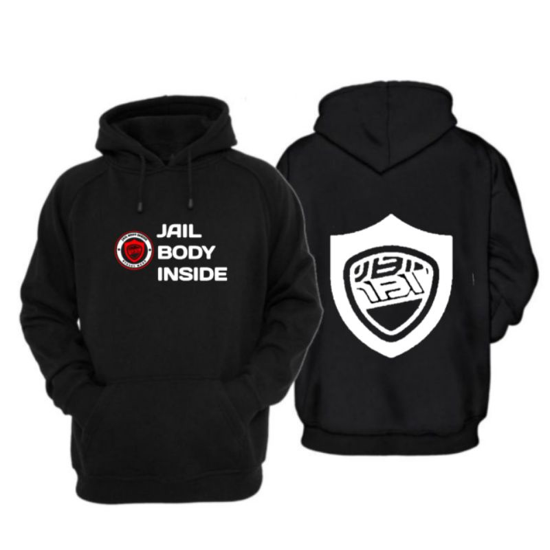 JAKET HOODIE JAIL BODY INSIDE LOGO / JAILBODY INSIDE BAND METAL PREMIUM