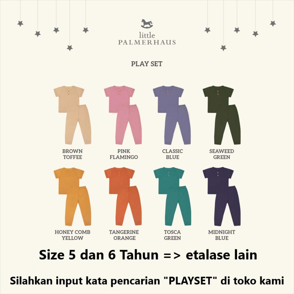 [1-4Thn] LITTLE PALMERHAUS (1stel) Colourful PLAYSET Stelan Baju Pendek Celana Panjang Anak Unisex