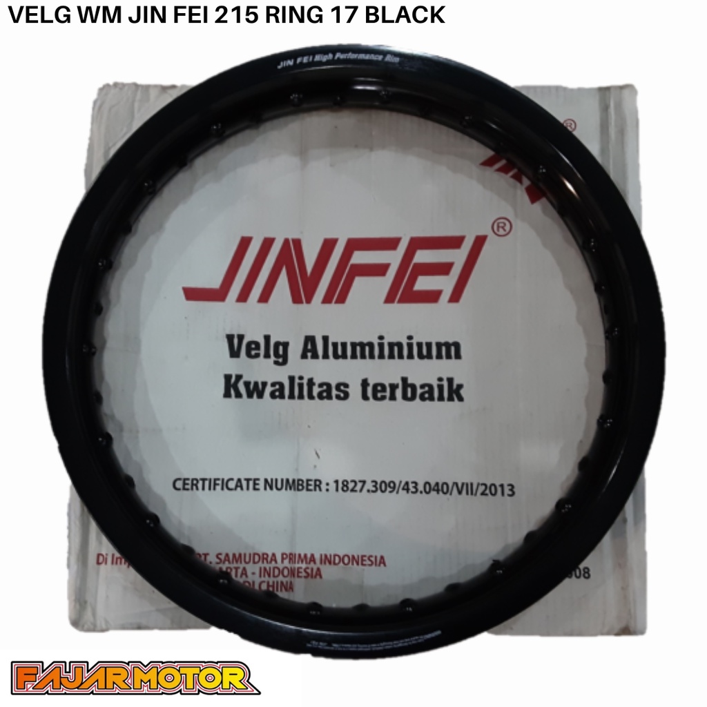 OBRAL VELG WM JINFEI 215 RING 17 BLACK GLOSSY