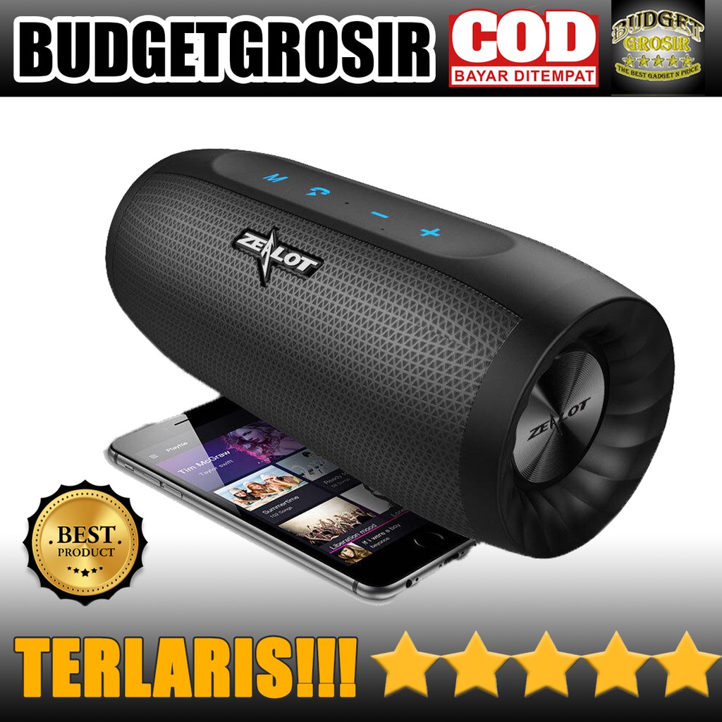 Speaker Bluetooth Dual Bass With Powerbank Zealot S16