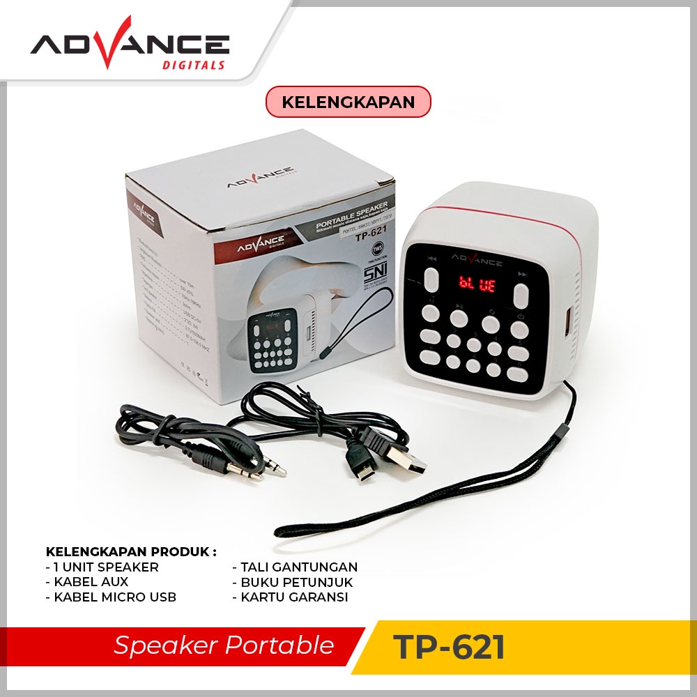 Advance Digitals TP-621 Speaker Portable Bluetooh 5.0 TWS Cocok untuk Speaker Murottal Support Al-Qur'an