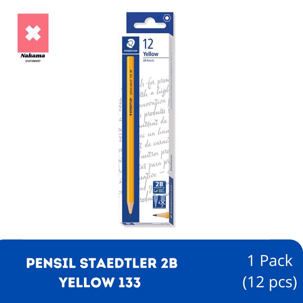 

Staedtler Pencil 2B Yellow Pensil 2B Staedtler 133 (Pack)