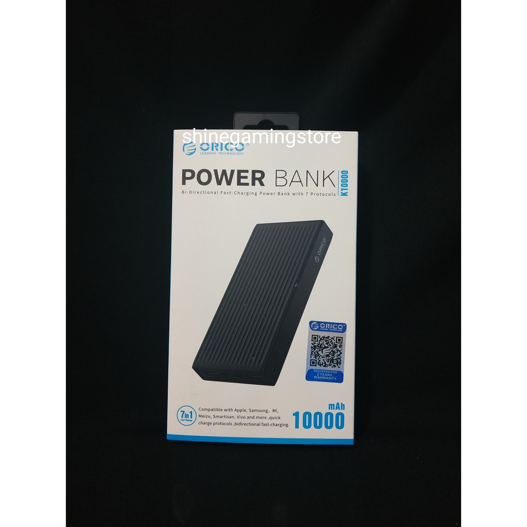 power bank 10000mah orico k10000 - powerbank 10000 mah fast charging original