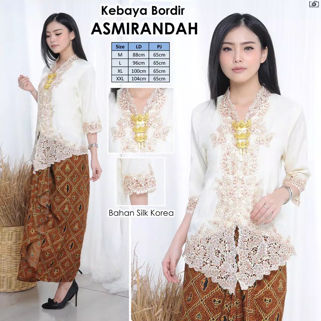 Atasan Kebaya Asmiranda Bahan Katu  Korea Bestseller