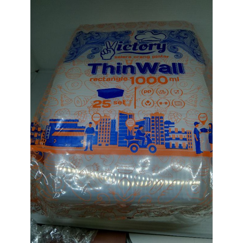 Victory Thinwall 1000ml rectangle