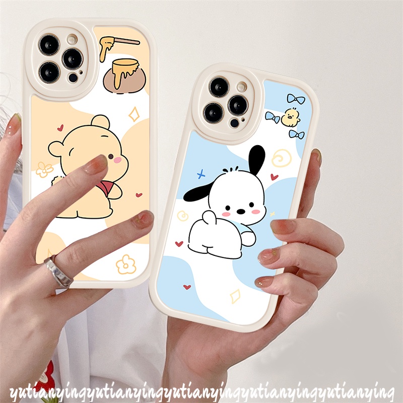 Soft Case TPU Motif Kartun Pochacco Winnie The Pooh Untuk IPhone 11 7plus XR 11 12 13 Pro MAX 6 6s 7 8 Plus X XS MAX 6 6s SE 2020