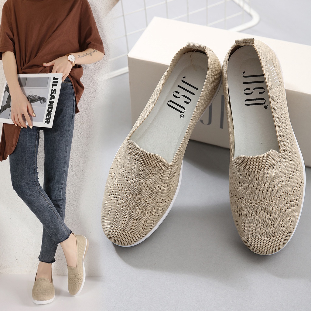 JISO S905 / Sepatu Rajut flat shoes Wanita Import