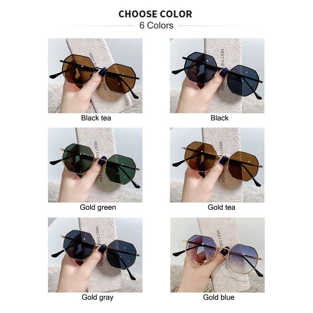 R-FLOWER Kacamata Poligon Trendy Kacamata Matahari Aksesoris Fashion Eyewear Sunglasses Untuk Wanita