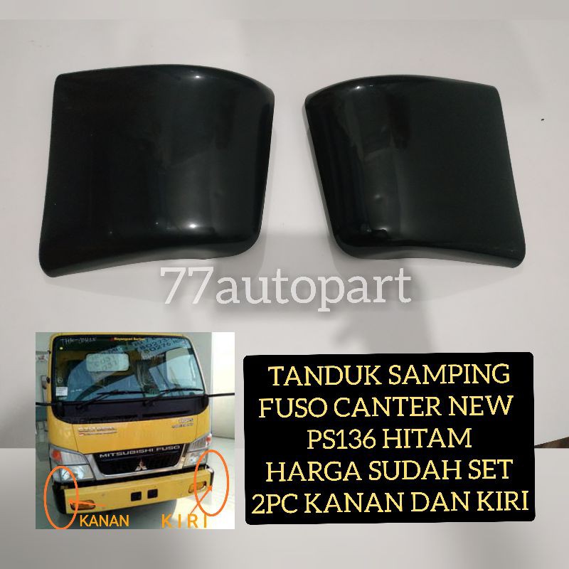 Tanduk samping depan canter fuso hitam set kanan kiri