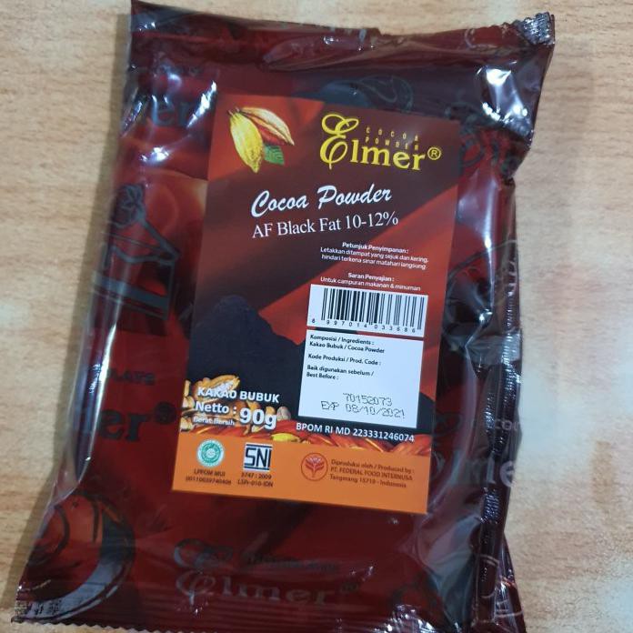 

Elmer Africa Black cocoa powder 90 gr pack / coklat bubuk cocoa powder
