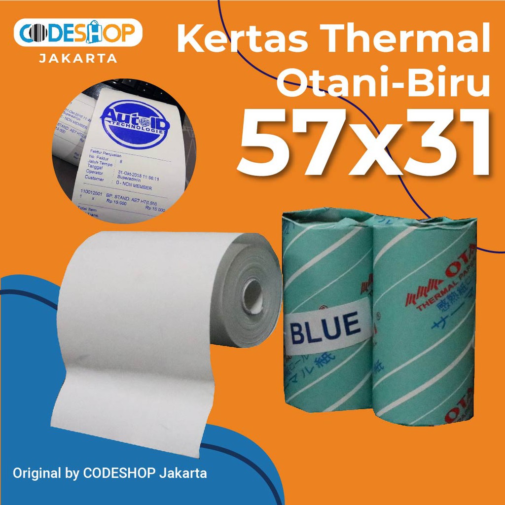 

Kertas Thermal Otani 57x31 - Otani Biru