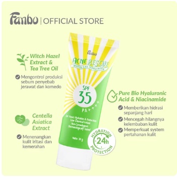 Fanbo Acne Rescue Water Gel Sunscreen SPF 35 PA++++