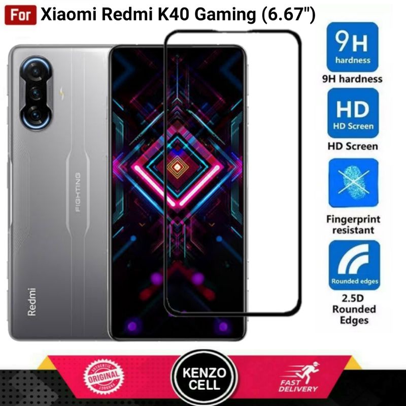 Xiaomi Redmi K40 Tempered Glass - Gorila Glass. Anti Gores Kaca. Tg Mi k 40 Gaming Edition Full Laya