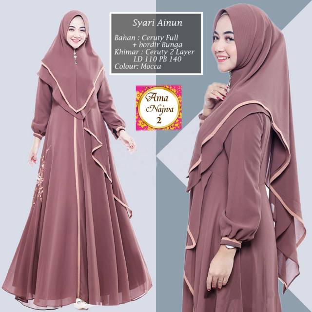 Gamis syari ainun ama najwa2