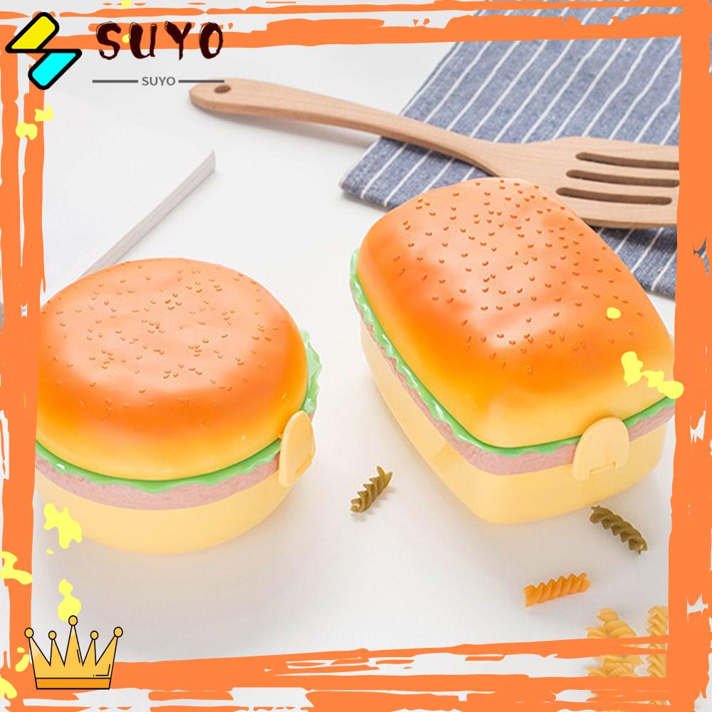 Suyo Kotak Makan Siang Bentuk Hamburger Lucu