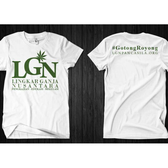 Baju kaos lgn lingkar ganja simple keren