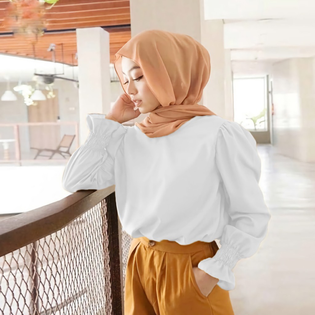 1KG MUAT 5PCS | MEGURI BLOUSE BASIC TOP HITS OOTD SELEBGRAM FASHION WANITA MUSLIMAH