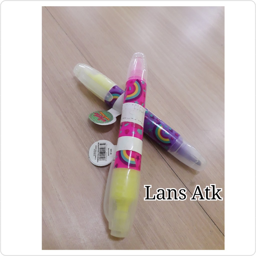 

WIGGLE Rainbow Dual Highlighter Pen stabilo 2 warna