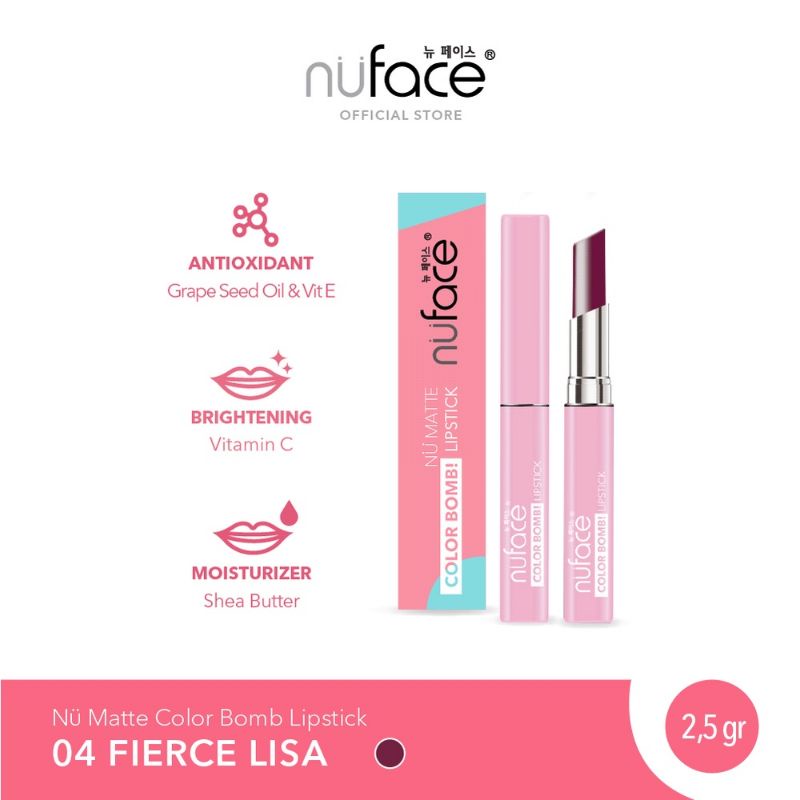 Nuface Lipstick Matte/Nuface NU Matte Color Bomb Lipstick