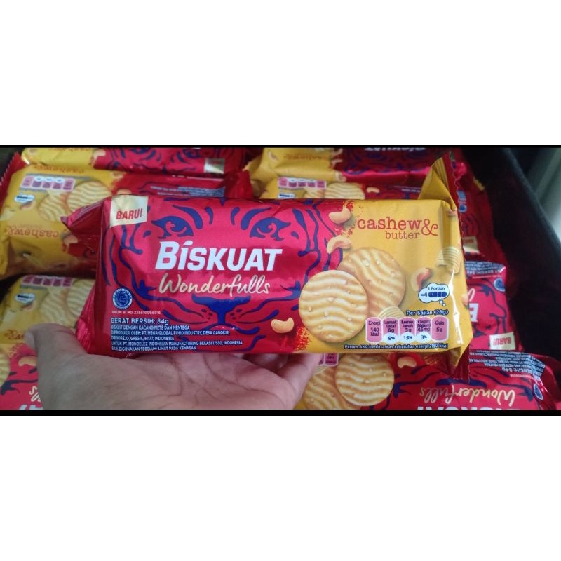 

Biskuat Wonderfulls cashew & butter 84 gram