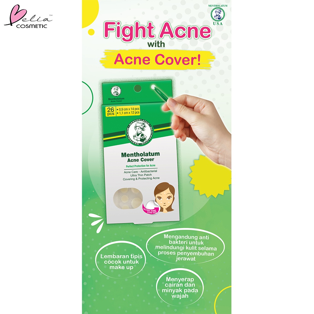 ❤ BELIA ❤ ACNES Mentholatum Acne Cover 26 pcs 0.9 cm | 1.1 cm | Acne Patch | Obat Jerawat | BPOM