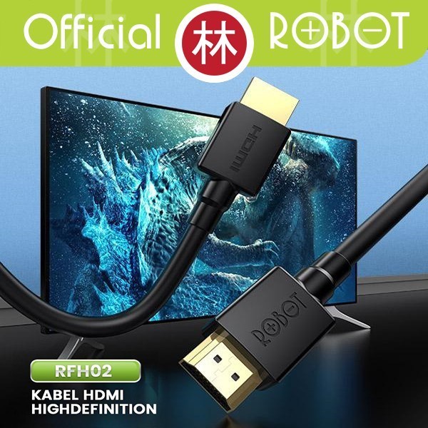 ROBOT RFH01 Kabel HDMI 2.0 Cable High Definition 3D 4K*2K HD 1M Ori