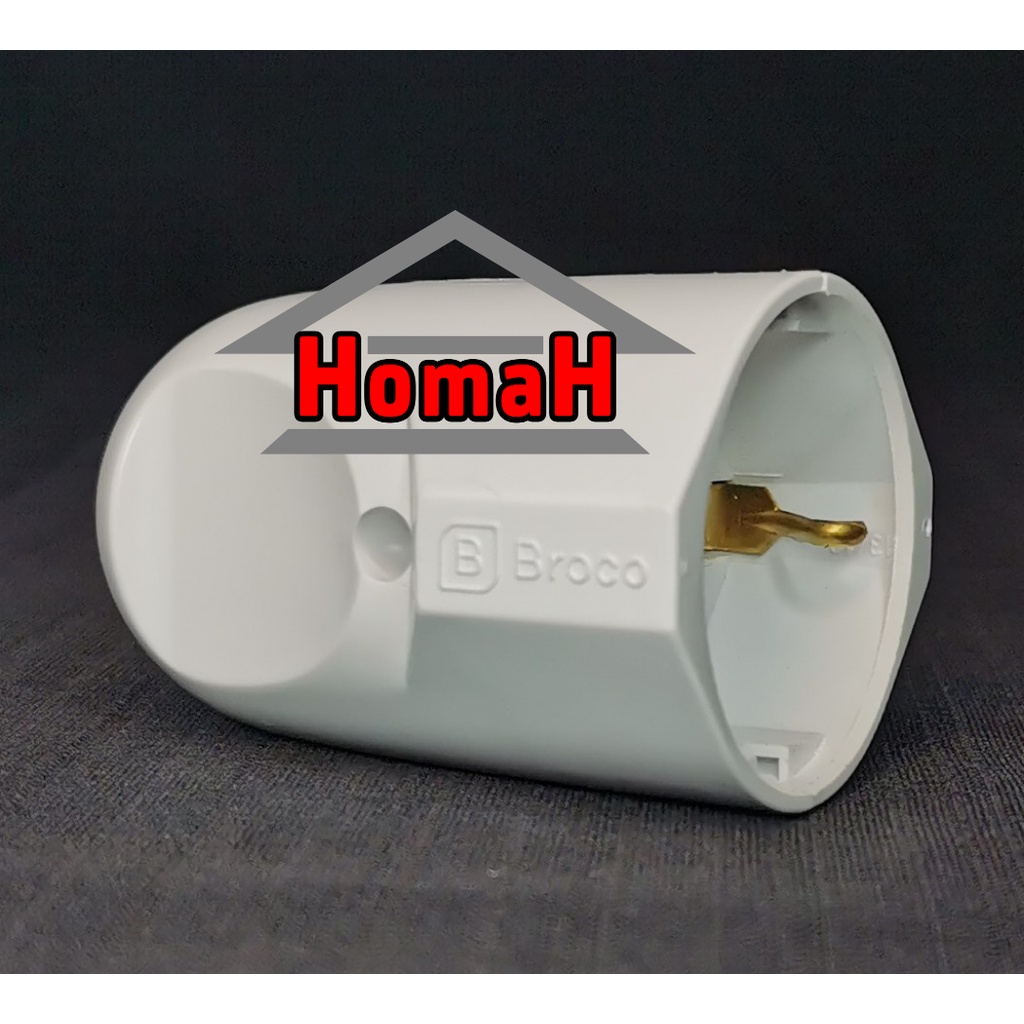 Broco Kontra Steker / Colokan / StopKontak Arde Putih - 13410