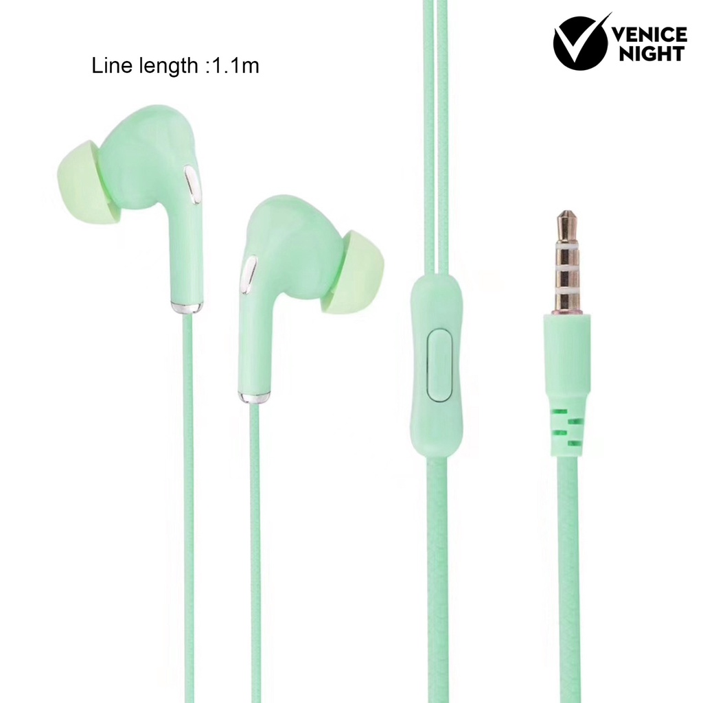 (VNEP) (Berkabel) U38 Earphone In ear Kabel 3.5mm Warna Macaron Dengan Mic Untuk Olahraga