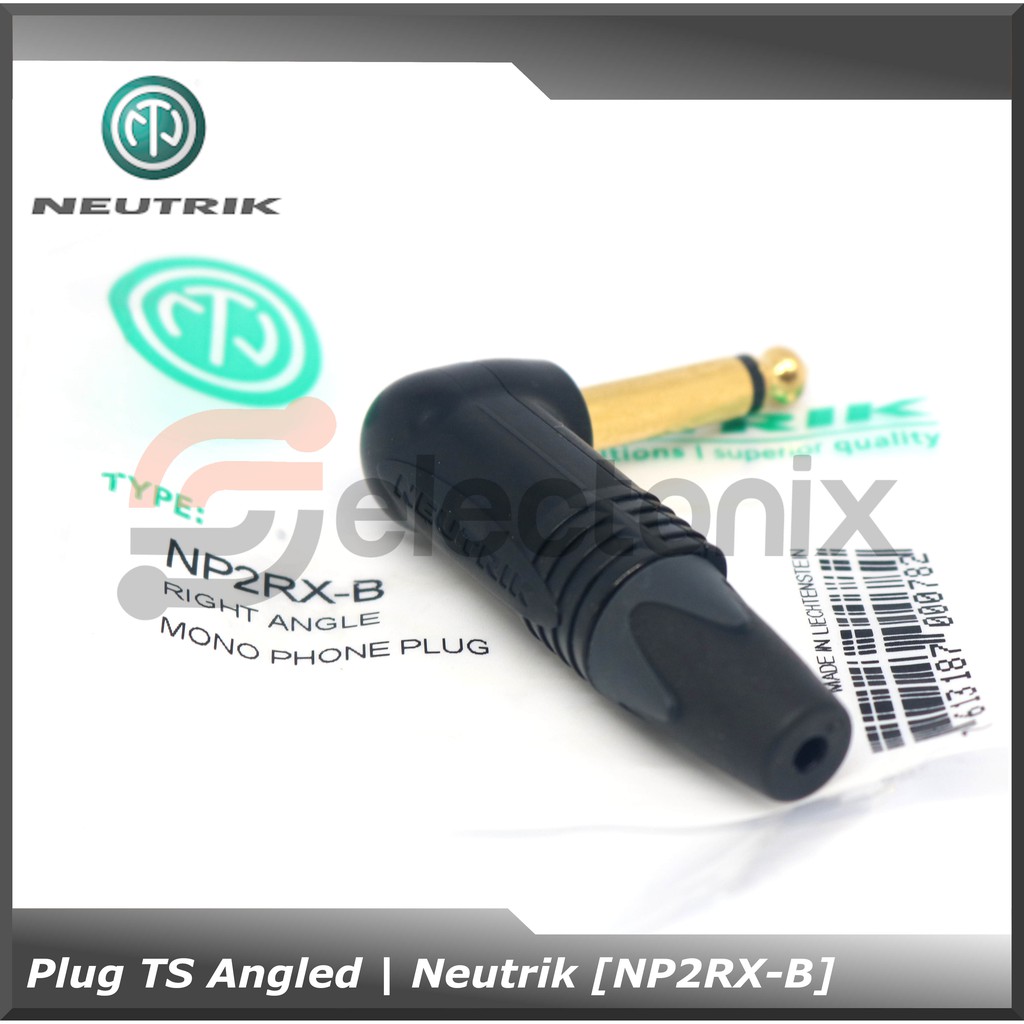 Jack Phono Plug TS / AKAI Angled | Neutrik [NP2RX-B]