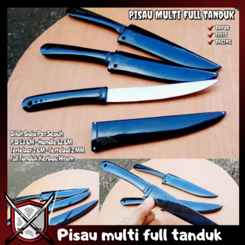 PISAU MULTIFUNGSI FILLET SKINER BAJA PER FULL TANDUK SUPER TAJAM