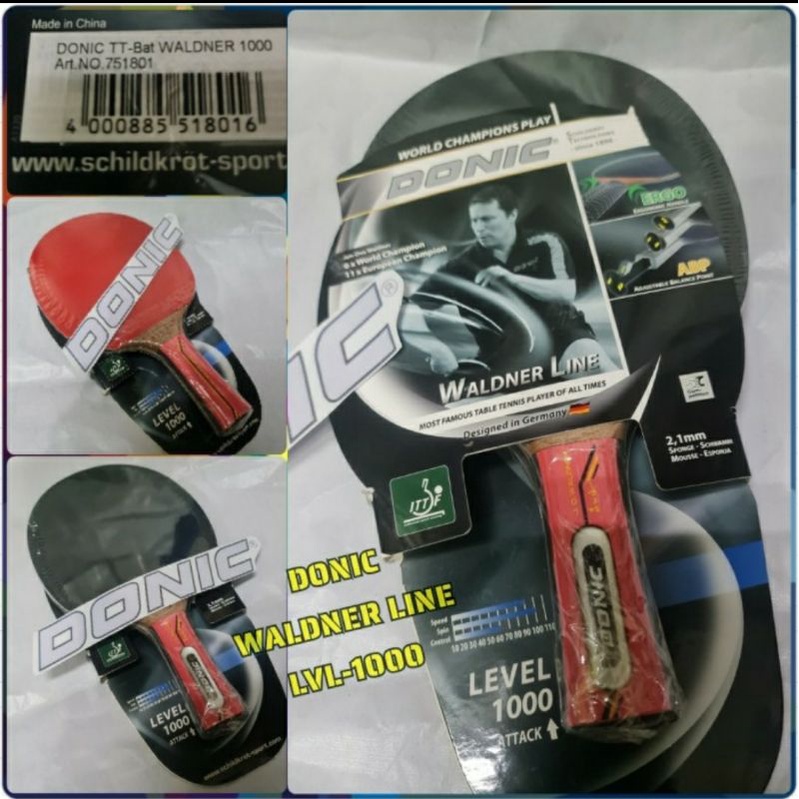 BAT TENIS MEJA PINGPONG DONIC LVL 1000 ORIGINAL