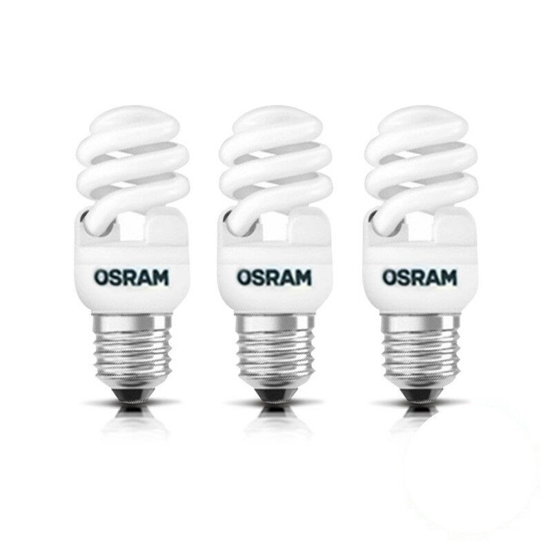 Osram Duluxstar Lampu Bohlam Hemat Energi Mini Twist 15 Watt Paket isi 3pcs - Putih