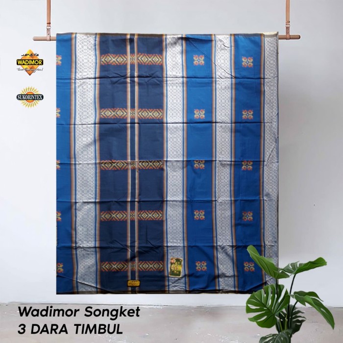 sarung- wadimor sarung tenun songket 3dara tiga dara timbul -sarung.