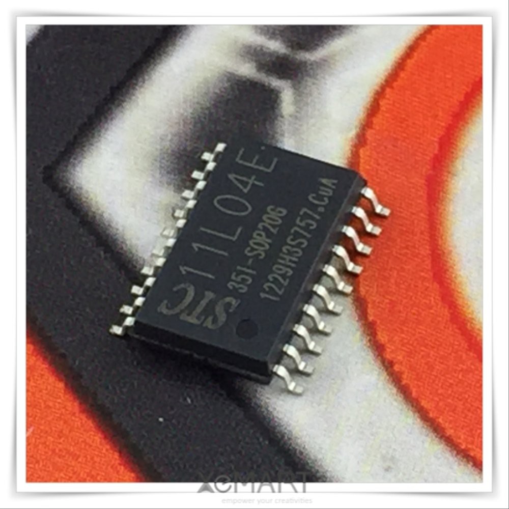 STC11L04E SOP20G STC Microcontroller IC Mikrokontroler 4k Flash 256B SRAM 1k EEPROM SMD 3.3V