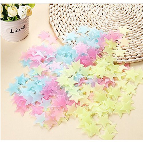 Hot Sale/100 Pcs Dinding Glow In The Dark Bintang Stiker Kamar Anak Nursery Room Ceiling Decor