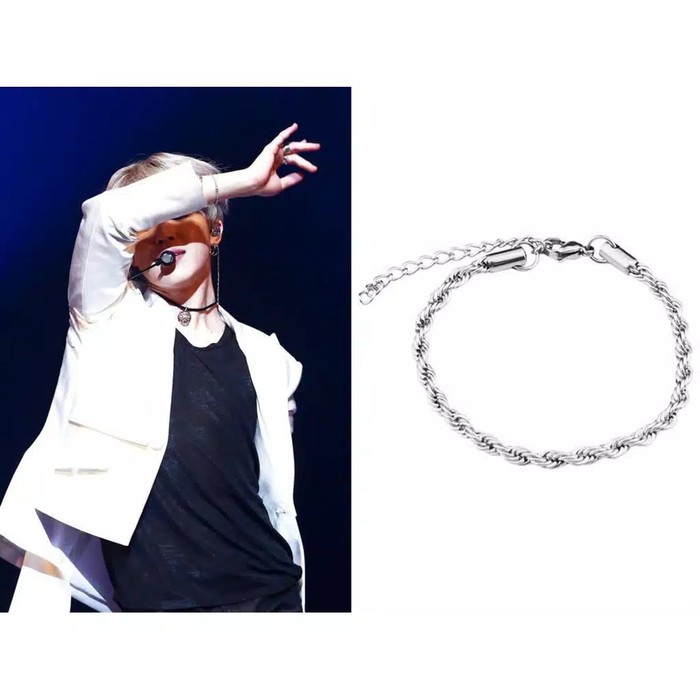 GG0286 - Gelang Tangan Pria Kpop Korea BTS EXO NCT DAY6 SKZ GOT7 Daniel Enhypen Treasure Day6 BigBang Blackpink Twice Red Velvet Itzy Ive Aespa Loona New Jeans Stayc