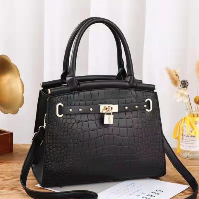 SG1923 syafniegalery tas croco import hand bag tas guru 7813 3480