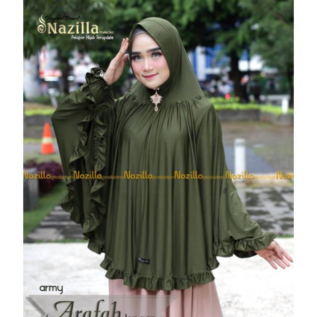Hijab Khimar Instant Arafah Lengan Original Nazilla