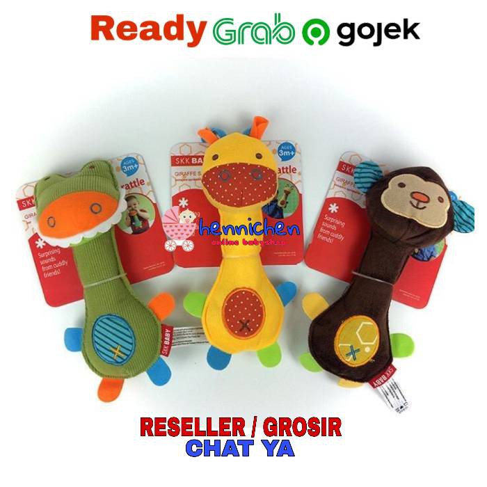 Rattle Stick lonceng Mainan bayi Teether bayi Baby (rattle bayi) Animal 3m+ IMPOR