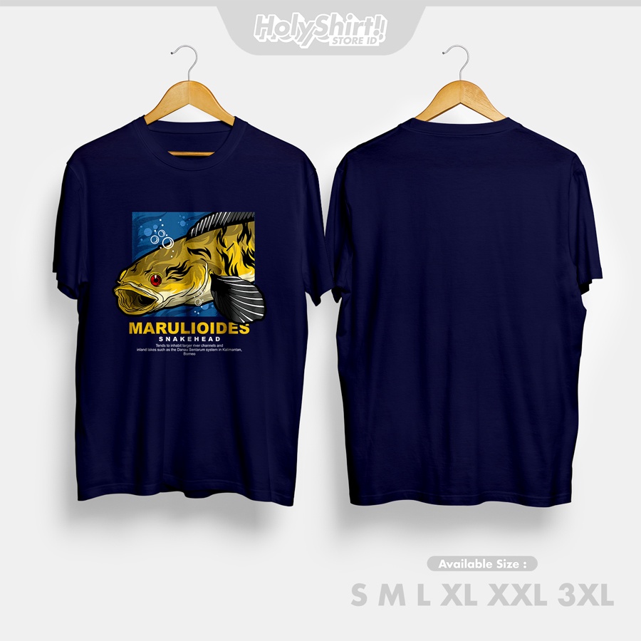 Kaos Baju Channa Maru Marulioides Yellow Sentarum Predator Fish Kaos Distro