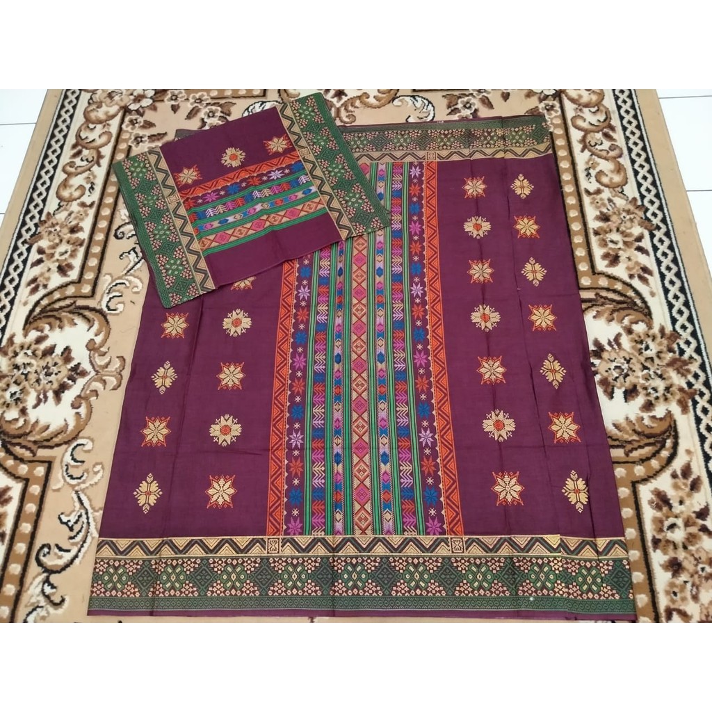 Kain Songket Palembang Murah Printing Berbagai Motif Warna Shopee Indonesia