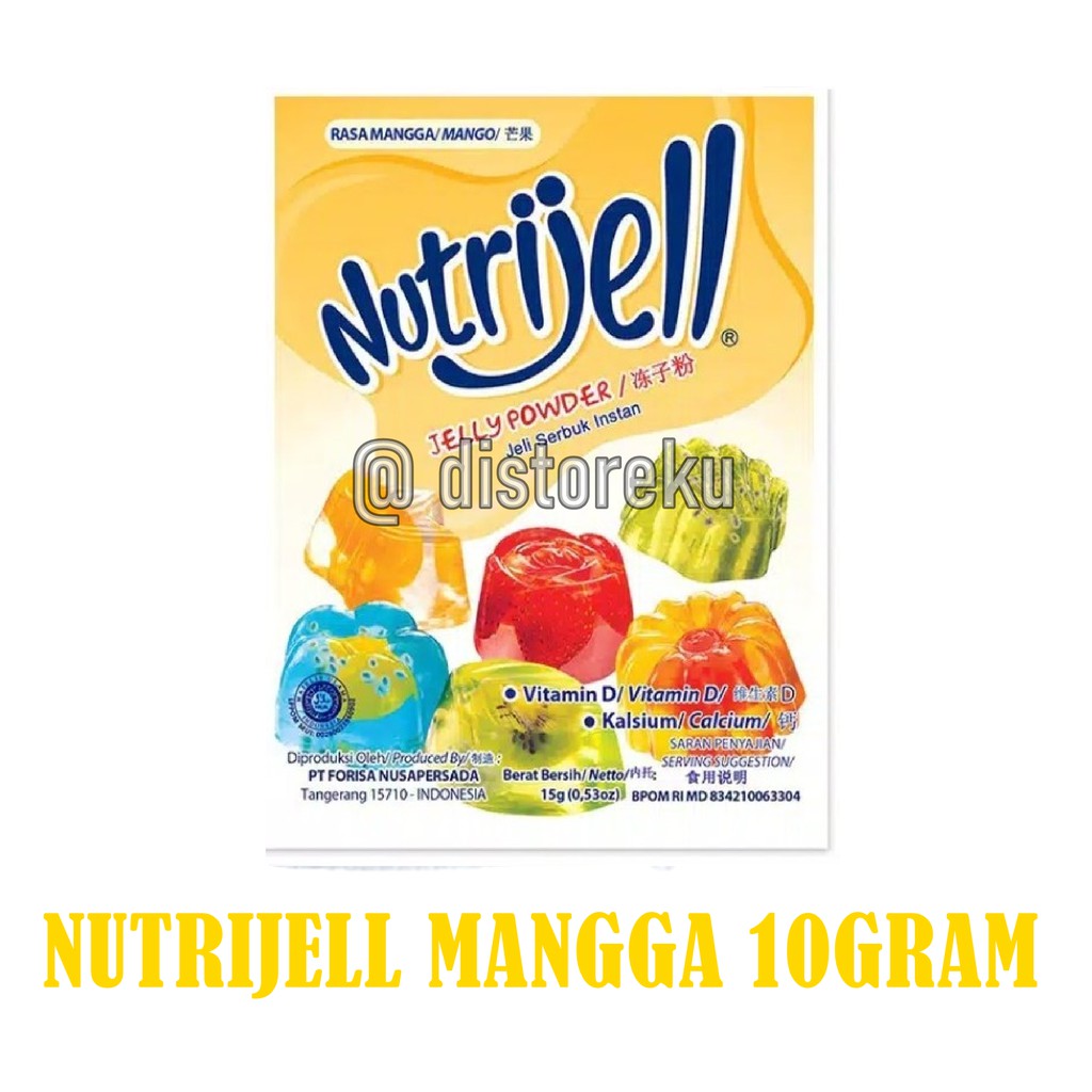 

Nutrijel agar" Jelly Powder Nutrijell ekonomis Rasa mangga mango 10gr