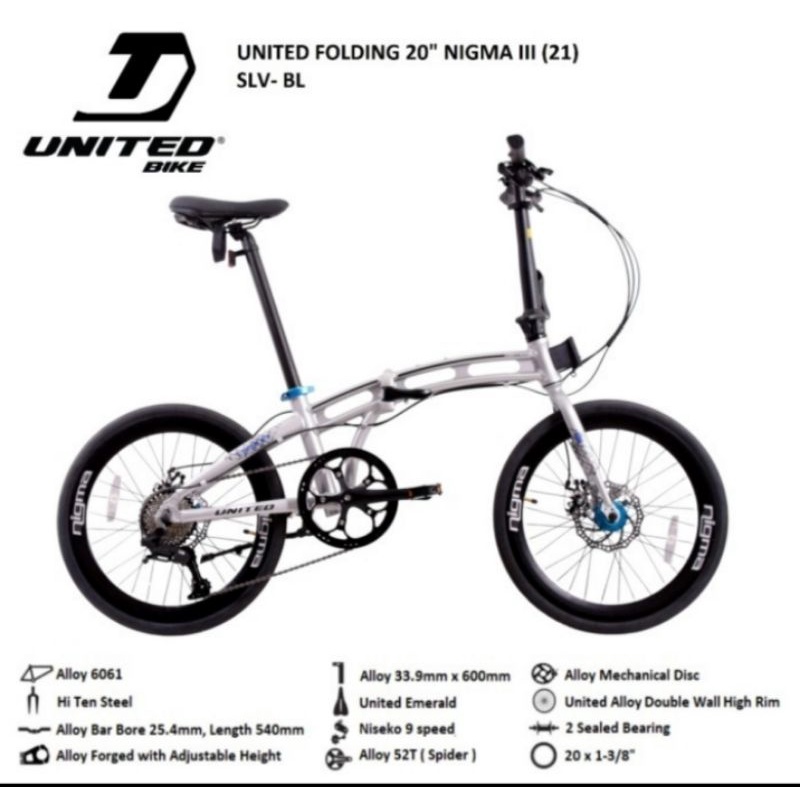 FoldingBike/Sepeda Lipet 20 United Nigma III