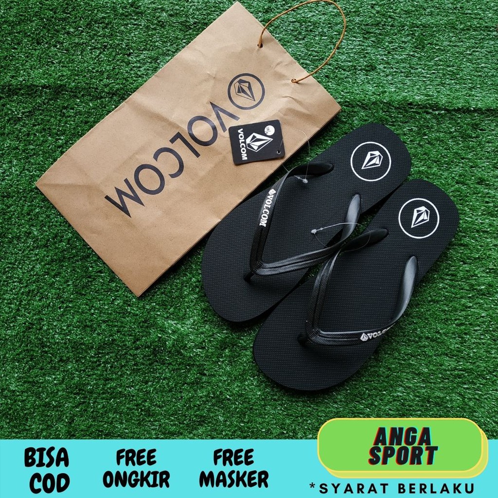 SANDAL PRIA VOLCOM /  SANDAL JEPIT COWOK / SENDAL SANTAI COWOK / SANDAL SURFING / SANDAL BRANDED