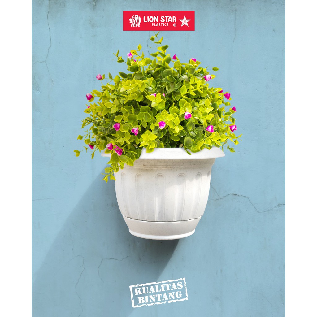 Lion Star Pot Bunga Tanaman Plastik Kebun Garden Taman Gantung Dinding FH-11 Lotus Wall Pot No. 6
